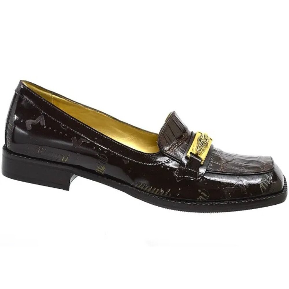 Mauri Ladies 7325 Alligator and Leather Brown Loafer
